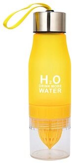 Z30 650Ml Outdoor Sport Reizen Lichtgewicht Citroen Water Fles Zetgroep Sap Fruit Pulp Water Flessen Voor Gezond Drinken geel