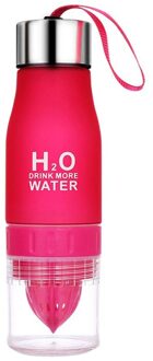 Z30 650Ml Outdoor Sport Reizen Lichtgewicht Citroen Water Fles Zetgroep Sap Fruit Pulp Water Flessen Voor Gezond Drinken rood