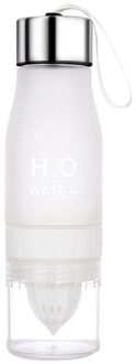 Z30 650Ml Outdoor Sport Reizen Lichtgewicht Citroen Water Fles Zetgroep Sap Fruit Pulp Water Flessen Voor Gezond Drinken wit