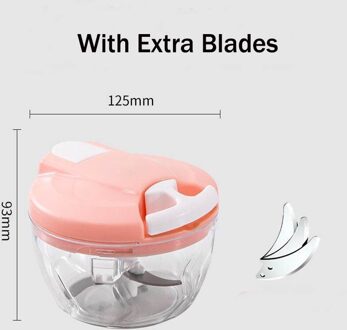 Z50 Draagbare Blender/Mixer Keukenmachine 500Ml Juicer Fruit Gember/Knoflook/Vleesmolen Babyvoeding Maker koord roze w extra blades