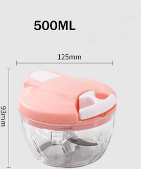 Z50 Draagbare Blender/Mixer Keukenmachine 500Ml Juicer Fruit Gember/Knoflook/Vleesmolen Babyvoeding Maker koord roze