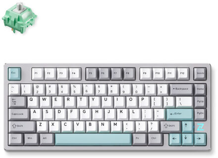 Z75S Gray Blue Cabbage Tofu Metal Top Cover Wireless Mechanical Toetsenbord
