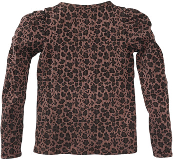 Z8 meisjes longsleeve Bruin - 128-134