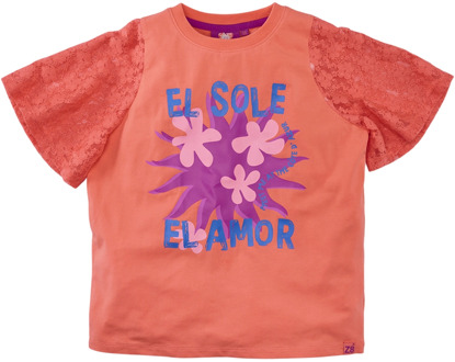 Z8 meisjes t-shirt Koraal - 104-110