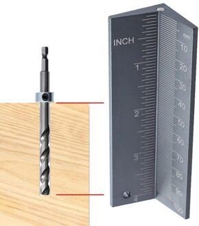 Zaagblad Hoogte Meten Heerser Aluminium Houtbewerking Boor Limiet Ring Locator Met Magneet