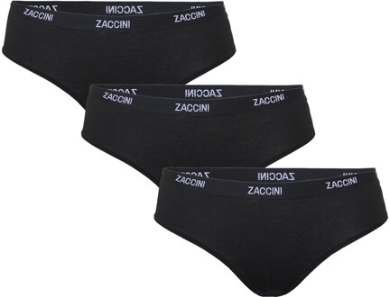 Zaccini Dames Hipsters 3-pack Black-S Zwart - S