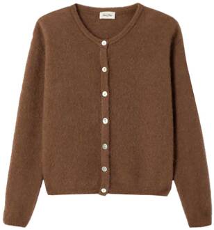 Zacht alpaca vest Vitow  bruin - S,M,