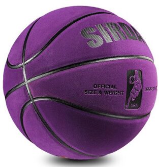 Zacht Microfiber Basketbal Maat 7 Slijtvaste Anti-Slip, anti-Wrijving Outdoor & Indoor Professionele Basketbal Bal paars