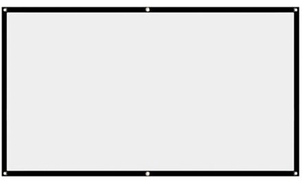 Zachte 16: 9 Projectiescherm Doek 4K 3D Hd Projector Film Outdoor Screen 60/72/84/100/120/150 Inch Opvouwbaar Voor Home Camping