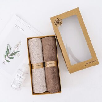 Zachte Absorberende En Sneldrogende Handdoek Dubbele Kraftpapier Geschenkdoos Handdoek Hotel Bruiloft Handdoek Dubbele Kleur Handdoek 4