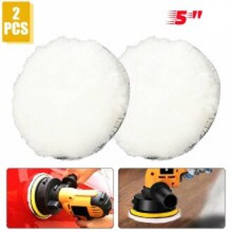 Zachte Auto Universele Polijsten Pad Vervanging Witte Wol 2Pcs Accessoire Buffer