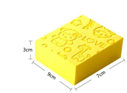 Zachte Baby Bad Douche Spons Pva Multifunctionele Pva Super Absorberende Spons Voor Auto Wassen Dust Cleaning Soft Sponzen Borstel S geel