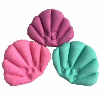 Zachte Badkamer Kussen Thuis Comfortabele Spa Opblaasbare Bad Cups Shell Vormige Hals Bad Kussen Badkamer Accessoires