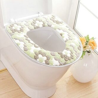 Zachte Badkamer Toilet Seat Closestool Wasbare Warmer Mat Cover Pad Kussen Badkamer Wc Toiletbril Wc Toilet Seat Cover groen