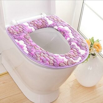 Zachte Badkamer Toilet Seat Closestool Wasbare Warmer Mat Cover Pad Kussen Badkamer Wc Toiletbril Wc Toilet Seat Cover pruim