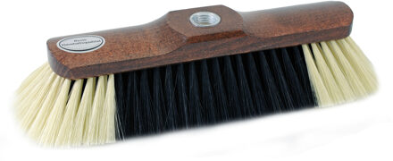 zachte binnen bezemkop - met gemixt paardenhaar - B35 cm - bruin - kamerbezem/binnen bezem