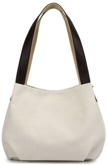 Zachte Canvas Luxe Handtassen Vrouwen Tassen Handtassen Schouder Messenger Bag Dames Handtas Schoudertas Purse Beige