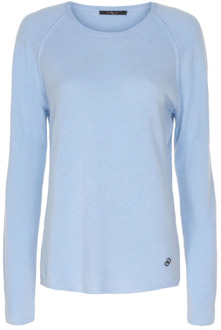 Zachte Cashmere Sweater met Splitten Btfcph , Blue , Dames - Xl,L,M,S,Xs