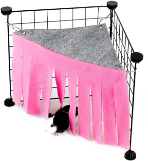 Zachte Cavia Hideout Cavia Huis Bed Kooi Voor Hamster Klein Huisdier Habitat Kooi Nest Bed Huisdieren Product Hamster accessoires X-CAGE-roze