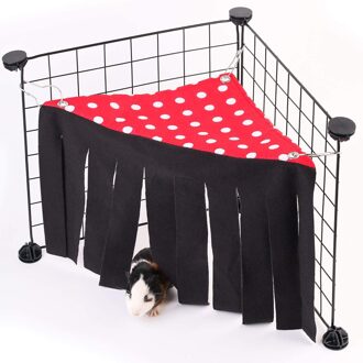 Zachte Cavia Hideout Cavia Huis Bed Kooi Voor Hamster Klein Huisdier Habitat Kooi Nest Bed Huisdieren Product Hamster accessoires X-CAGE-zwart