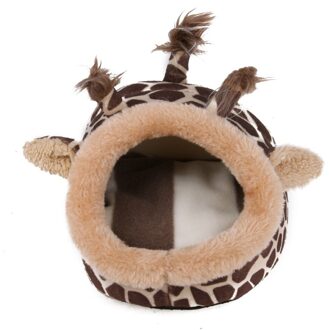 Zachte Cavia Huis Bed Kooi Voor Hamster Mini Animal Muizen Rat Nest Bed Hamster Huis Kleine Huisdieren Product Leuke huisdier Winter Huis hert / L