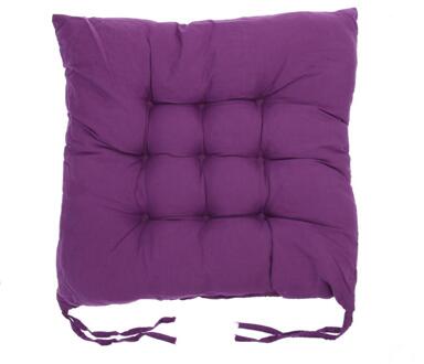 Zachte Comfortabele Katoenen Zitkussen Winter Office Bar Stoel Kussen Japan Stijl Mat Pad Home Decor Sierkussen Floor Kussens paars