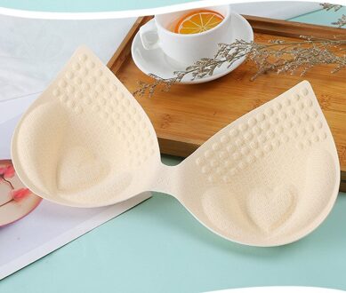 Zachte Effen Kleur Vrouwen Borst Padded Pad Insert Latex Bh Enhancer Push Up -Vormige Comfortabele Universele Beha gewatteerde huid