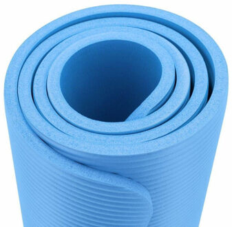Zachte effen yogamat Blauw - One size