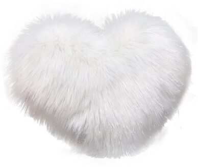 Zachte Faux Fur Worp Kussensloop Pluche Sofa Kussen Suite Home Decor Poszewka Dekoracyjna Decoratieve Kussens Coussin Decoratif wit