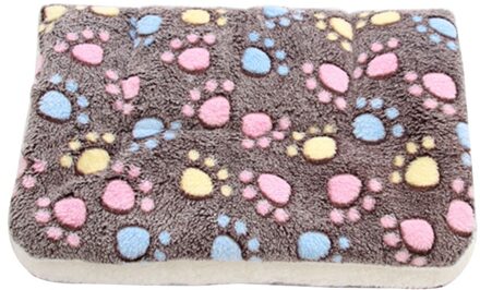Zachte Flanellen Huisdier Kat Mat Hond Bed Verdikte Kat Hond Deken Puppy Slapen Cover Handdoek Kussen Voor Small Medium Large katten Honden zwart / 69x52cm