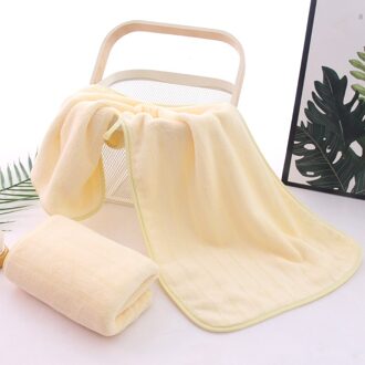 Zachte Grote Handdoek Gezicht/Badhanddoek Super Absorberende Comfortabele Dikke Badkamer Handdoeken Strand Handdoeken Bad Benodigdheden geel