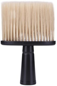 Zachte Hals Gezicht Duster Borstels Kapper Salon Snijden Haar Schoon Haarborstel Houten Handvat Salon Snijden Hairdressier Kapper Accessoire zwart