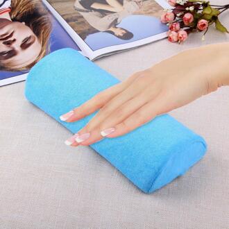 Zachte Hand Rust Wasbare Hand Kussen Spons Kussen Houder Arm Rust Nail Art Kleine Manicure Hand Rust Kussen Kussen 7 kleur lucht blauw