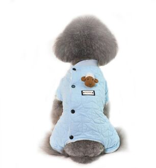 Zachte Homein Warme Hond Winter Kleding Vier Benen Hond Jassen Met Schaapje Jassen Voor Kleine Honden Kleding Blauw / XL