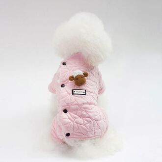 Zachte Homein Warme Hond Winter Kleding Vier Benen Hond Jassen Met Schaapje Jassen Voor Kleine Honden Kleding Roze / S