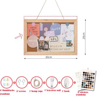 Zachte Houten Kurk Boord Postkaart Photowall Brief Bericht Board Punaise Diy Memo Papier Achtergrond Board Handgemaakte Craft 20X30CM