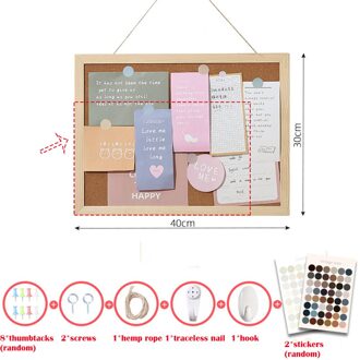 Zachte Houten Kurk Boord Postkaart Photowall Brief Bericht Board Punaise Diy Memo Papier Achtergrond Board Handgemaakte Craft 30X40CM