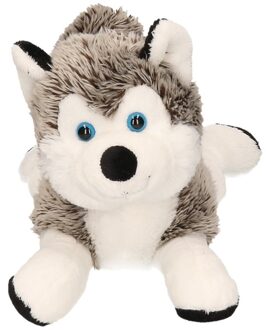 Zachte husky knuffel 24 cm - Knuffel huisdieren Multikleur