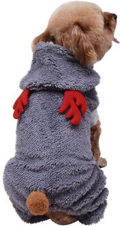 Zachte Katoenen Kostuum Pyjama Winter Warmer Pet Dog Shirt Effen Kleur Jas Sweater Vest Huisdieren Kat Warme Kleding Jas #45 XL