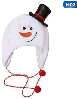 Zachte Kerst Hoed Partij Voor Baby Santa Hoeden Rode Decoratie Decoratie Kids Benodigdheden, Sneeuwman + Oude Man H02