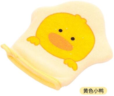 Zachte Kids Baby Bad Borstels Handdoeken Cartoon Dier Vorm Douche Handschoenen Washandje Voor Baden Kinderen Wassen Schone Douche Massage geel