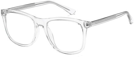 Zachte Koning Vierkante Anti Blauw Licht Blokkeren Bril Mannen Oversize Ultralight Optics Frame Computer Clear Brillen Vrouwen C3 doorzichtig