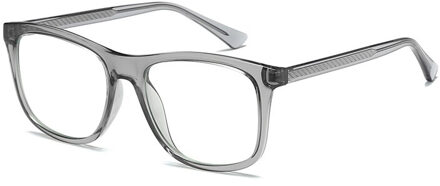 Zachte Koning Vierkante Anti Blauw Licht Blokkeren Bril Mannen Oversize Ultralight Optics Frame Computer Clear Brillen Vrouwen C4 grijs