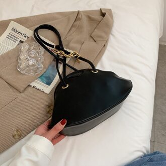 Zachte Lederen Crossbody Tassen Voor Vrouwen Zomer Soild Kleur Schouder Eenvoudige Pak Vrouwelijke Mode Handtassen En Portemonnees #8869 zwart