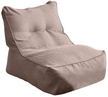 Zachte Lounger Zetel Solide Pedaal Hoes Luie Sofa Cover Beschermende Alle Seizoenen Thuis Bean Bag Wasbare Slaapkamer Woonkamer Poef Linen bruin 1