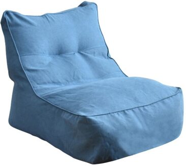 Zachte Lounger Zetel Solide Pedaal Hoes Luie Sofa Cover Beschermende Alle Seizoenen Thuis Bean Bag Wasbare Slaapkamer Woonkamer Poef saffier blauw 1