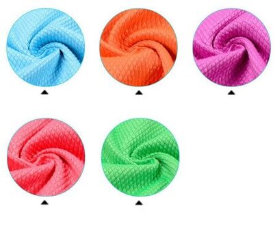 Zachte Microfiber Cleaning Handdoek Absorbeerbare Glas Keuken Schoonmaakdoekje Doekjes Tafel Venster Auto Theedoek Rag groen