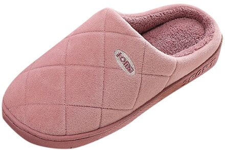 Zachte Pluche Bont Slaapkamer Slippers Voor Vrouwen Lente Winter Huis Thuis Platte Hak Casual Schoenen Vrouwelijke Warme Slaapkamer Indoor Slipper paars / 41