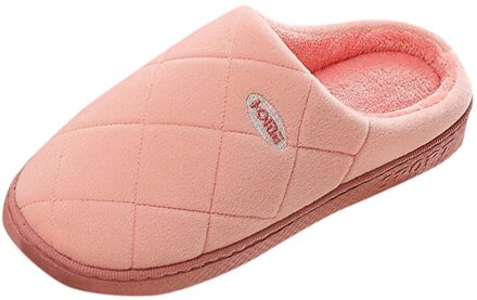 Zachte Pluche Bont Slaapkamer Slippers Voor Vrouwen Lente Winter Huis Thuis Platte Hak Casual Schoenen Vrouwelijke Warme Slaapkamer Indoor Slipper roze / 41