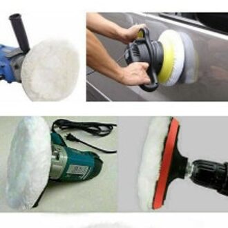 Zachte Polijsten Pad Wasbare Witte Wol 10 Stuks/Kit Accessoires Voor 5-6Inch